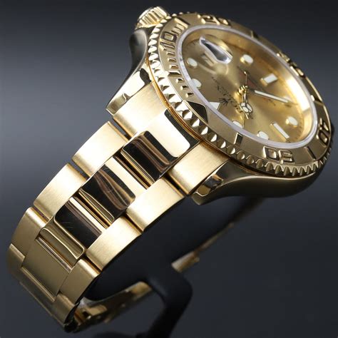 rolex yacht-master gold 16628 champagne|Rolex Yacht-Master 16622 review.